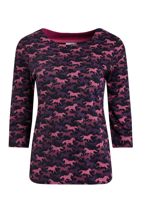 NEW Weird Fish Pinto Organic Jersey Top in Mulled Wine