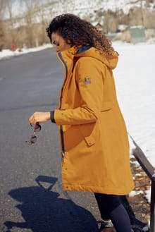 NEW Weird Fish Kenzie Recycled Waterproof Coat in Mustard