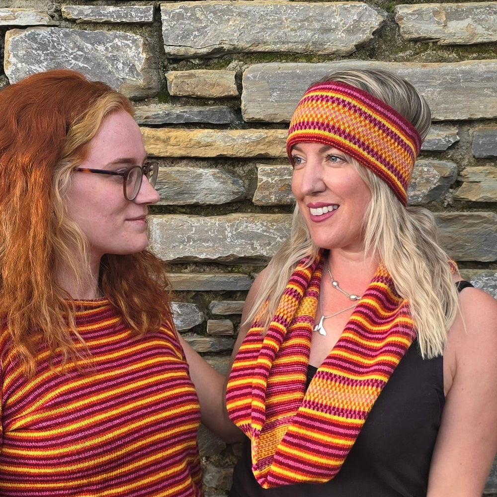 Annie Glue Stripey Headband in Sunrise