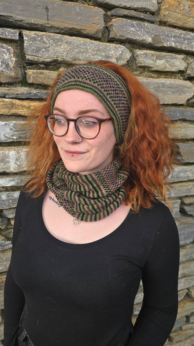 Annie Glue Stripey Headband in Peat