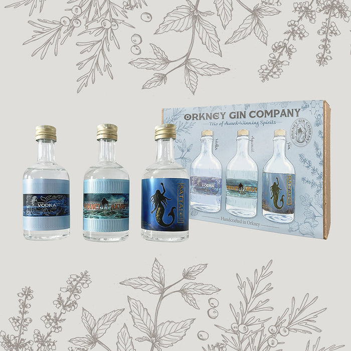 Orkney Gin Company Trio of Orkney Miniatures Gift Box