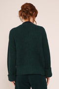 NEW Nomads Organic Cotton & Alpaca Wool V Neck Jumper - Bottle