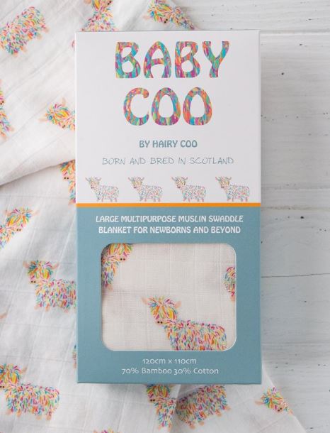 Baby Coo - Highland Cow Muslin