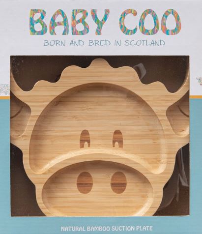 Childs Highland Cow Bamboo Plate