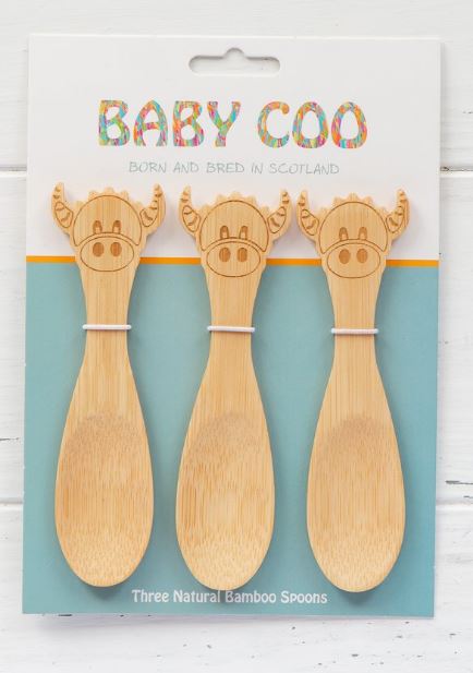 Baby Coo - Highland Cow Bamboo Spoons