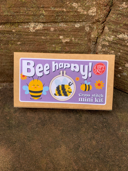 Bee Happy Matchbox Cross Stitch Kit