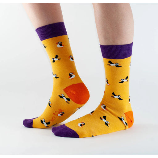 Doris & Dude Gold Puffin Socks