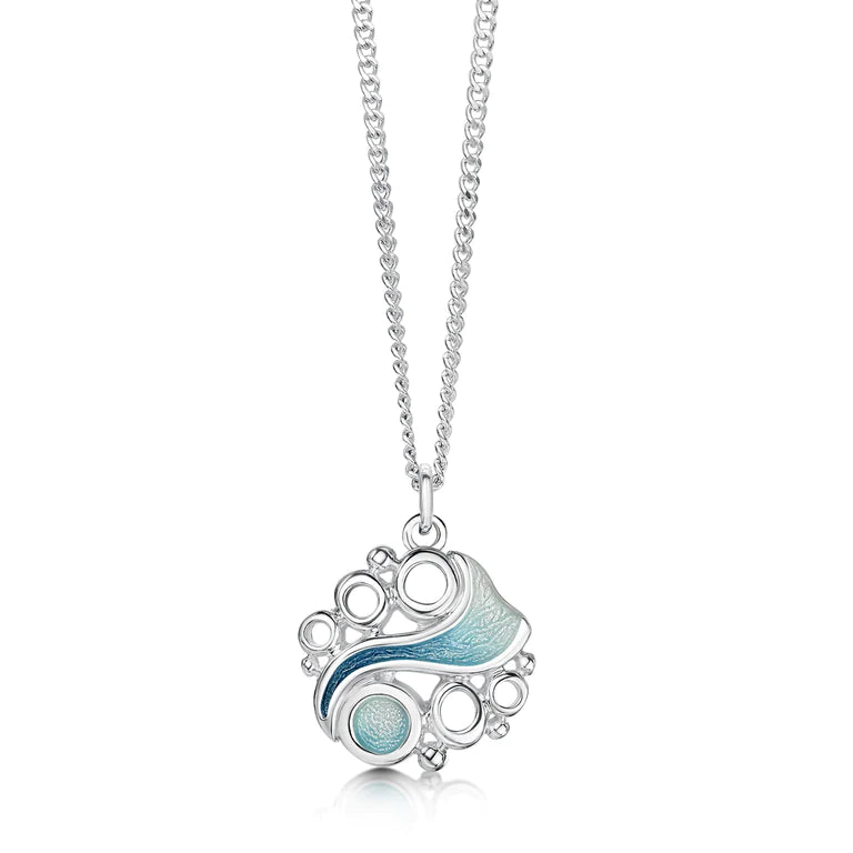 Sheila Fleet Arctic Stream Small Pendant in Arctic Blue Enamel (EP0267-ARCBL)