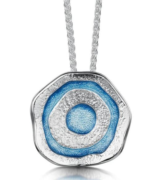 Sheila Fleet Brodgar Eye Enamelled Dress Pendant Necklace in Sterling Silver (EPX247)