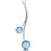 Sheila Fleet Primula Scotica 2-flower Cubic Zirconia Pendant in Forget-Me-Not Blue (ESP140)