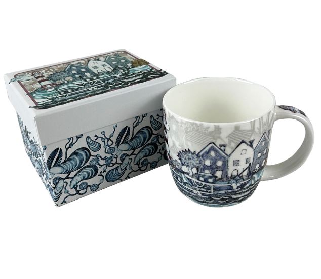 Emma Ball 'Fishing Village' Mug With Gift Box