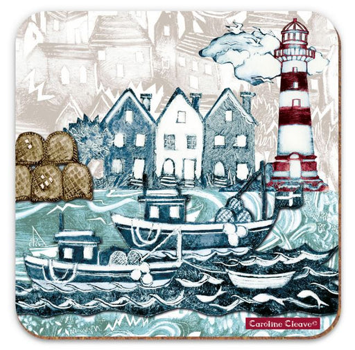 Emma Ball 'Fishing Village Lighthouse' Coaster