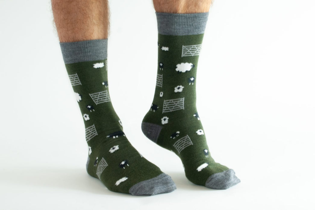 Doris & Dude Green Marino Socks