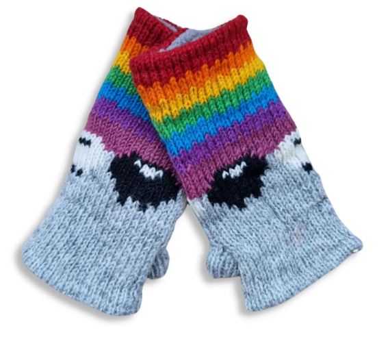 From The Source Hand Knitted Sheep Wristwarmers