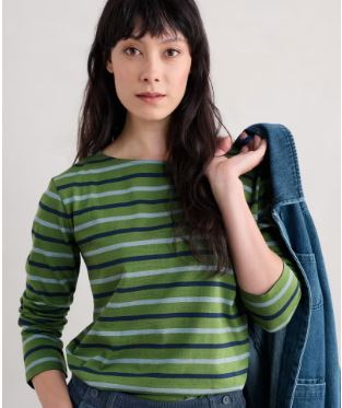 NEW Seasalt Sailor Shirt - Breton Grassland