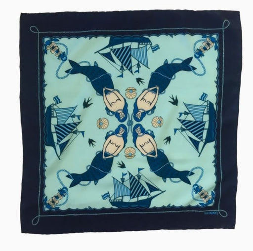 Su Owen - Nautical Mermaids Unisex Eco Pocket Square/Neckerchief