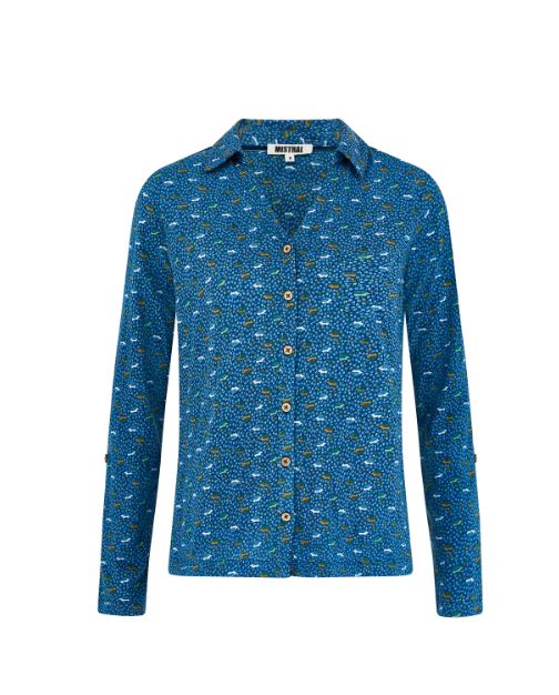 NEW Mistral Cutesie Hedgehog Tab Sleeve Jersey Shirt - Insignia Blue