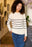 NEW Mistral Stripe & Fleck Yarn Turtle Neck Jumper - Polar