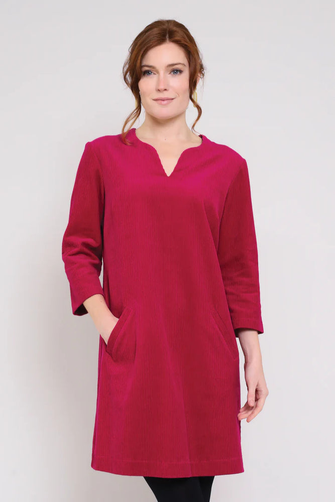 NEW Nomads Chunky Cord Simple Tunic Dress - Crimson