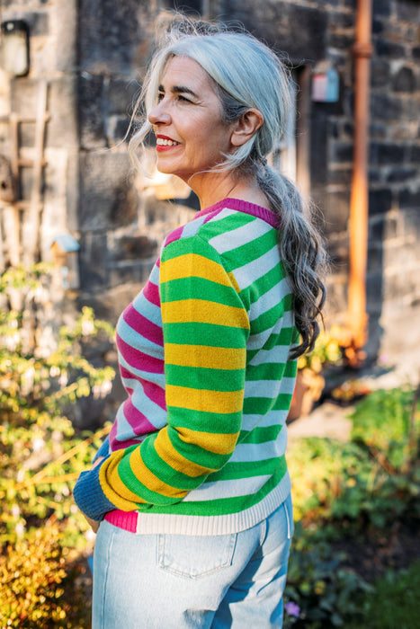 NEW Eribé Reversible Stripe Stobo Sweater - Orchid