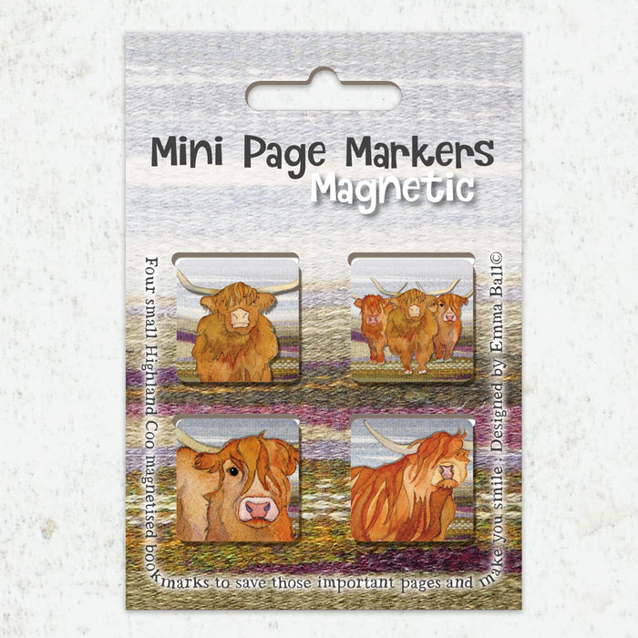 Emma Ball Highland Coo Magnet Page Markers