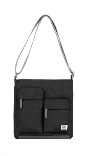 ROKA KENNINGTON M BLACK RECYCLED NYLON BAG