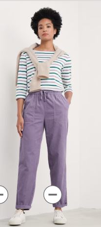 NEW Seasalt Dayby Trousers - Echium