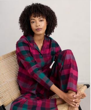 NEW Seasalt Sailing Moon Pyjamas - Quartz Pebble Dark Freesia