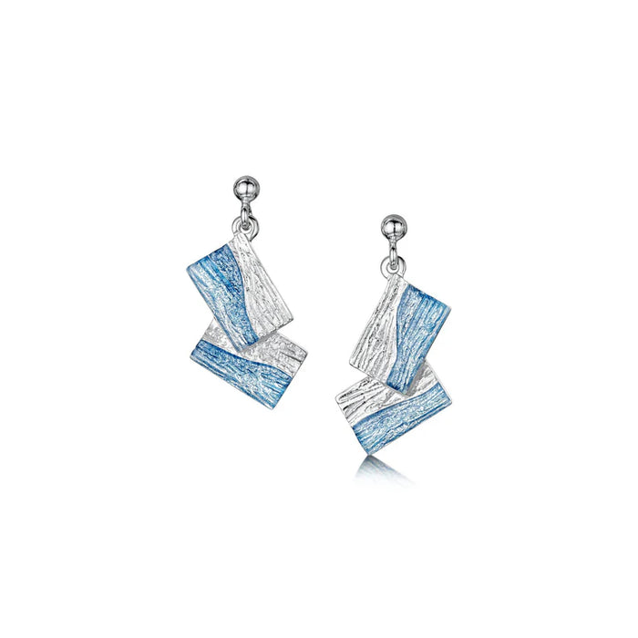 Sheila Fleet Flagstone Small Drop Earrings - Slate (EEX137)