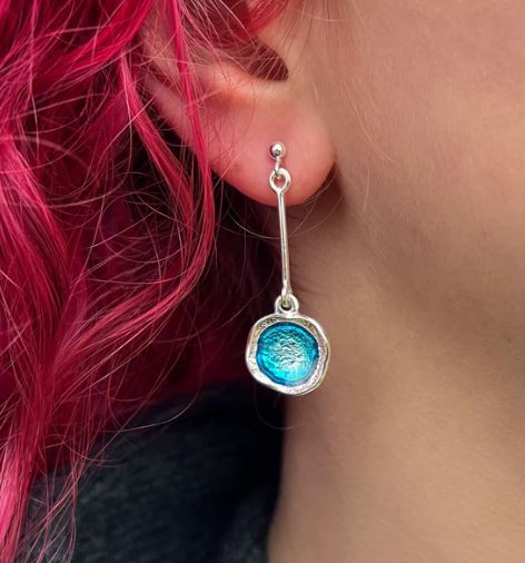 NEW Shiela Fleet Long Lunar Bright Drop Earrings in Tropical Enamel (EEL0249-TROP)