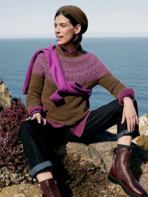 NEW Seasalt Spruce Frost Jumper Mohair - Hellebore Gully Wild Orchid