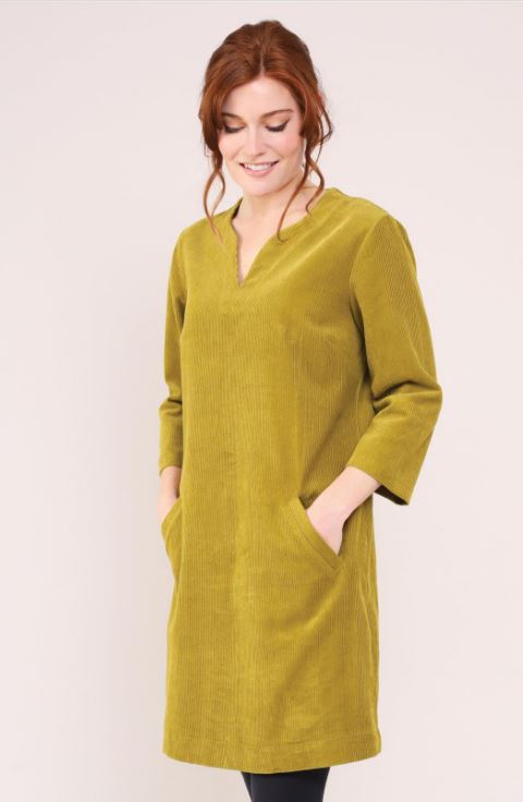 NEW Nomads Chunky Cord Simple Tunic Dress - Tarragon