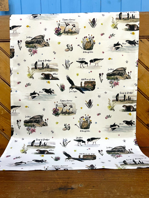 Orkney Wildlife and Scenery Tea Towel