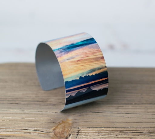 Cath Waters - Western Isles from Trotternish Isle of Skye Aluminium Bangle