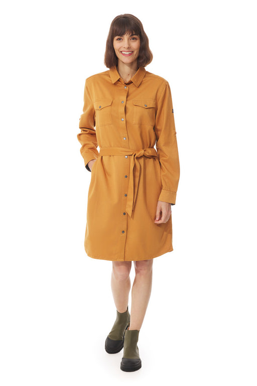 NEW Mousqueton Long Shirt Dress in Curry