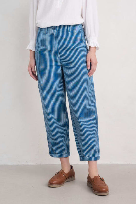 NEW Seasalt Painted Forms Trousers - Ticking Stripe Ink