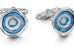 Sheila Fleet Enamelled Cufflinks in Sterling Silver (ECL247)