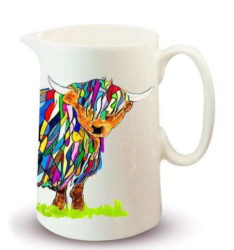 Chloe Gardner Bright Highland Cow 1/2 pint