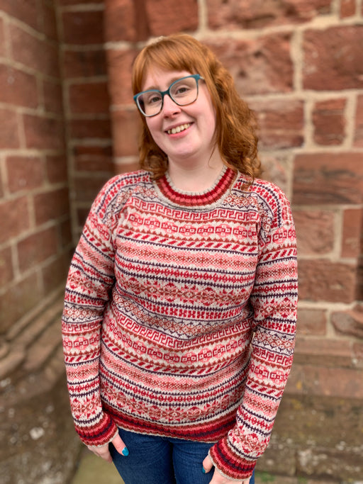 Rackwick Peerie Fair Isle Crewneck Sweater in Sunet