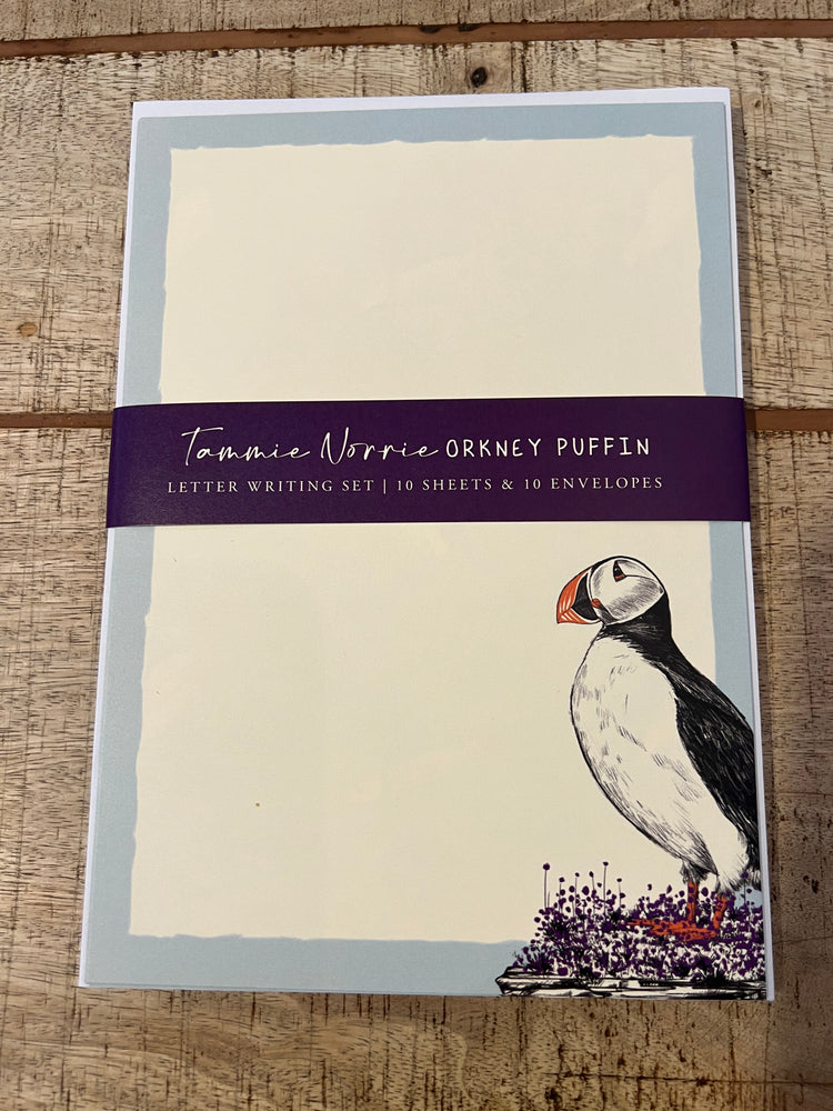 Tammie Norrie Orkney All over Puffin Letter Notepaper set 2