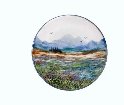 Highland Stoneware Small Round Stand - Landscape