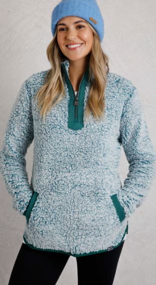 NEW Weird Fish - Madi Cosy 1/4 Zip Fleece Deep Ocean.