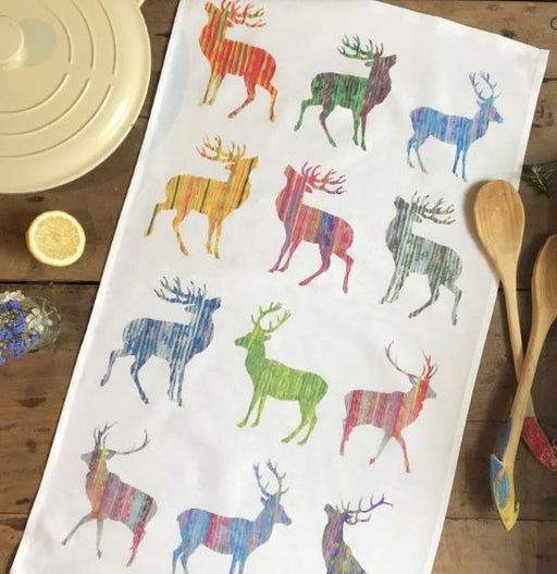 Chloe Gardner Multi Stag Tea Towel