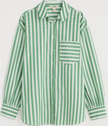 NEW Seasalt Sea Path Shirt - Mini Scallion Stripe in Hedgerow
