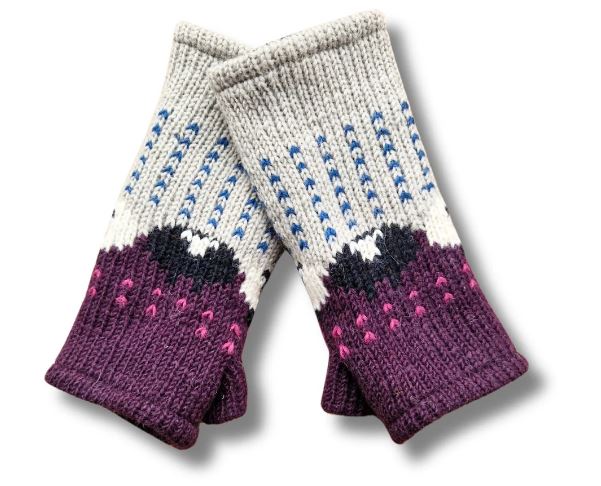 From The Source Hand Knitted Sheep Wristwarmers