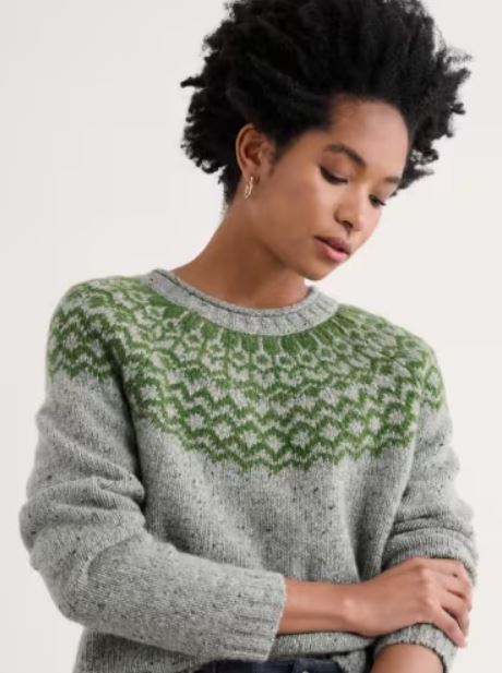 NEW Port Kinnis Merino Wool Jumper in Wag Tail Tor Forest Green