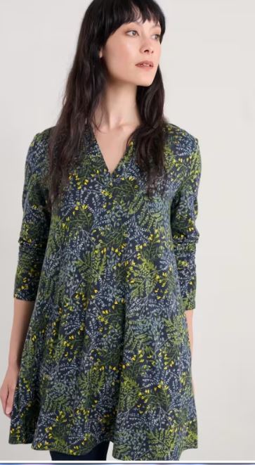 NEW Seasalt Wreathe Tunic - Pressed Fern Maritime