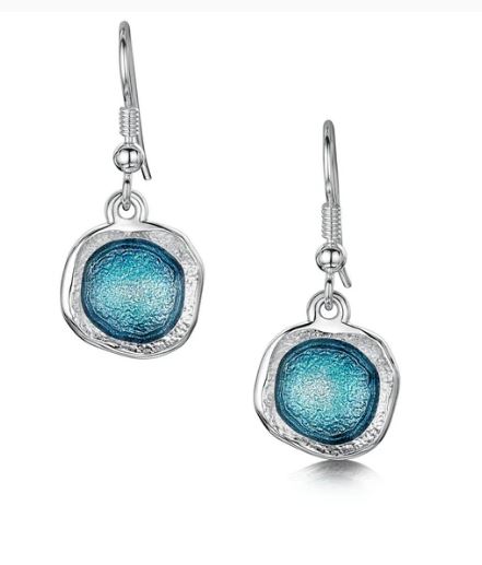 NEW Sheila Fleet Lunar Sterling Silver Single Drop Earrings in Lichen (EE249-LICHN)