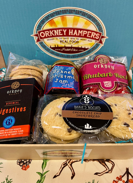 Orkney Christmas Jam , Biscuits and Sweetie Gift Tray