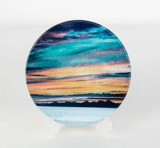 Cath Waters - Western Isles from Trotternish Isle of Skye Ceramic Coaster